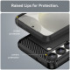 Techsuit Carbon Silicone Samsung Galaxy S25 Edge Black