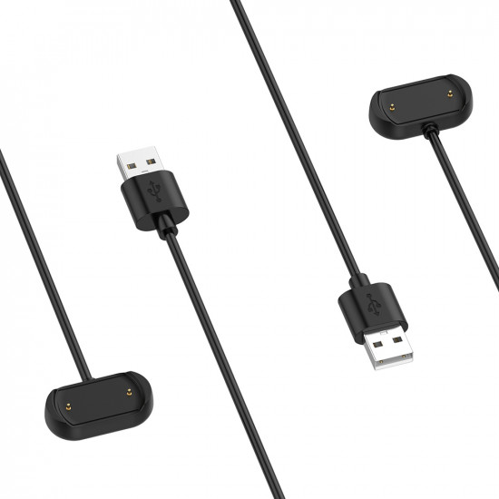 Techsuit SmartWatch Wireless Charging Cable (THA6) for Amazfit GTR 2e SIM/T Rex Pro/GTR 2e/GTS 2e/2 mini/Pop Pro Black
