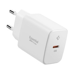 Spigen Wall Charger Essential (EE201EU) Type C, GaN, Fast Charging, PD20W, Quantum Boost White