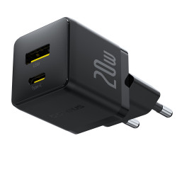 Baseus Wall Charger Palm (P10111608113 01) 2in1 Fast Charger, USB, USB C, Type C Cable, 20W, 5V/3.0A, 1m Cluster Black Baseus Wall Charger Palm (P10111608113 01) 2in1 Fast Charger, USB, USB C, Type C Cable, 20W, 5V/3.0A, 1m Cluster Black