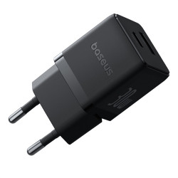 Baseus Wall Charger Palm (P1011160A113 00) Fast Charging, 2in1, USB, Type C, 30W Cluster Black