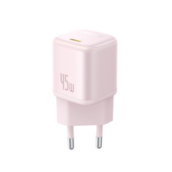 Baseus Wall Charger PicoGo (P10176800413 00) GaN, Fast Charging, 45W, USB C Baby Pink