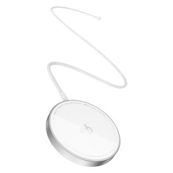 Baseus Magnetic Wireless Charger Simple Mini4 Air (P10278200S11 00) with Stand, Fast Charging, USB C, 15W Frost Silver Baseus Magnetic Wireless Charger Simple Mini4 Air (P10278200S11 00) with Stand, Fast Charging, USB C, 15W Frost Silver