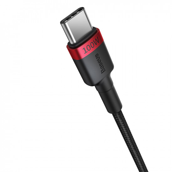 Baseus (2 pack) Data Cable Cafule (P10318306003 00) Type C to Type C, Fast Charging, 100W, 5A, 1m Black/Red, Black/Grey Baseus (2 pack) Data Cable Cafule (P10318306003 00) Type C to Type C, Fast Charging, 100W, 5A, 1m Black/Red, Black/Grey