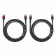 Baseus (2 pack) Data Cable Cafule (P10318306003 00) Type C to Type C, Fast Charging, 100W, 5A, 1m Black/Red, Black/Grey Baseus (2 pack) Data Cable Cafule (P10318306003 00) Type C to Type C, Fast Charging, 100W, 5A, 1m Black/Red, Black/Grey