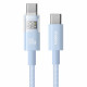 Baseus Data Cable Display 2 (P10382702311 00) Fast Charging, Type C to Type C, Digital Display, 100W, 1m Galaxy Blue Baseus Data Cable Display 2 (P10382702311 00) Fast Charging, Type C to Type C, Digital Display, 100W, 1m Galaxy Blue