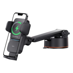 Baseus Car Holder with Wireless Charging Wisdom Series (C40344901113 Z1) Suction Cup, for Dashboard, 15W Cluster Black Baseus Car Holder with Wireless Charging Wisdom Series (C40344901113 Z1) Suction Cup, for Dashboard, 15W Cluster Black