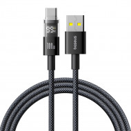 Baseus Data Cable Display 2 (P10382701121 00) Fast Charging, USB to Type C, Digital Display, 100W, 1m Cosmic Black