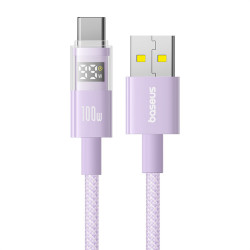 Baseus Data Cable Display 2 (P10382701511 01) Fast Charging, USB to Type C, Digital Display, 100W, 2m Nebula Purple Baseus Data Cable Display 2 (P10382701511 01) Fast Charging, USB to Type C, Digital Display, 100W, 2m Nebula Purple