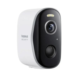 Baseus Outdoor Camera Security N1 Plus (S0TZ002130) 2K, 16GB, Two way Talk, Night Vision, IP67, 10.500mAh Moon White