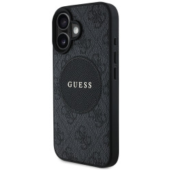 Guess Case 4G Circle Classic Logo MagSafe for iPhone 16 black