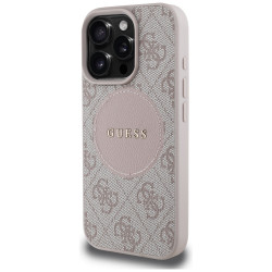 Guess Case 4G Circle Classic Logo MagSafe for iPhone 16 Pro Max pink