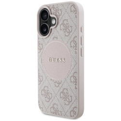 Guess Case 4G Circle Classic Logo MagSafe for iPhone 16 pink