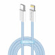 ColorWay Data Cable (CW CBPDCL061 BL) Type C to Apple Lightning, PD 27W, 3A, 480Mbps, Nylon, 1m Blue ColorWay Data Cable (CW CBPDCL061 BL) Type C to Apple Lightning, PD 27W, 3A, 480Mbps, Nylon, 1m Blue
