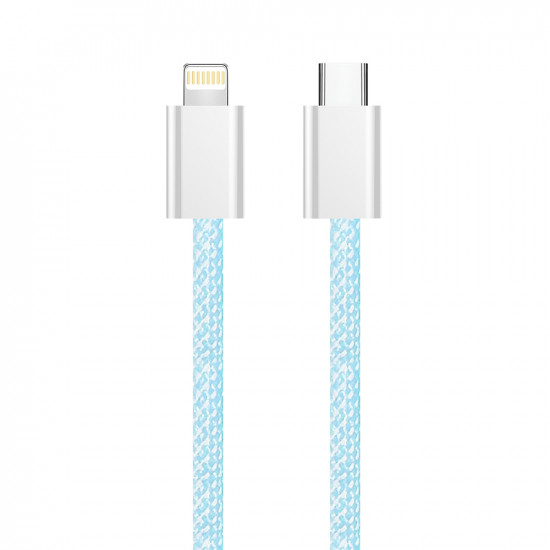 ColorWay Data Cable (CW CBPDCL061 BL) Type C to Apple Lightning, PD 27W, 3A, 480Mbps, Nylon, 1m Blue ColorWay Data Cable (CW CBPDCL061 BL) Type C to Apple Lightning, PD 27W, 3A, 480Mbps, Nylon, 1m Blue