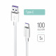 ColorWay Data Cable (CW CBUC019 WH) USB to Type C, 5A, 480Mbps, Flexible TPE, 1m White