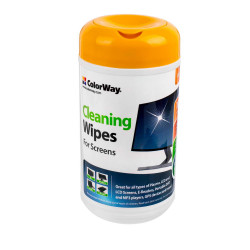 ColorWay Wet Wipes (CW 1071) for Cleaning Dust / Dirt / Fingerprints, Universal, 100pcs, 12 x 12cm White ColorWay Wet Wipes (CW 1071) for Cleaning Dust / Dirt / Fingerprints, Universal, 100pcs, 12 x 12cm White