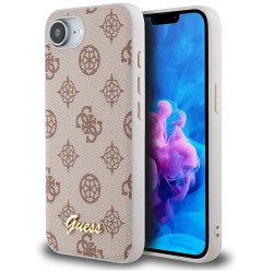 Guess Peony Script MagSafe (GUHMPSE4PGPYSW) iPhone 16e Brown