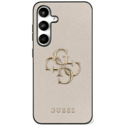Guess Case Grained Big 4G Logo Small Classic Logo for Samsung Galaxy S25 Ultra beige