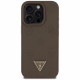 Case Guess Grained Hot Stamp Peony Triangle Logo MagSafe for iPhone 16 Pro brown Case Guess Grained Hot Stamp Peony Triangle Logo MagSafe for iPhone 16 Pro brown