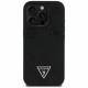 Case Guess Grained Hot Stamp Peony Triangle Logo MagSafe for iPhone 16 Pro black Case Guess Grained Hot Stamp Peony Triangle Logo MagSafe for iPhone 16 Pro black