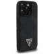 Case Guess Grained Hot Stamp Peony Triangle Logo MagSafe for iPhone 16 Pro black Case Guess Grained Hot Stamp Peony Triangle Logo MagSafe for iPhone 16 Pro black