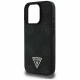 Case Guess Grained Hot Stamp Peony Triangle Logo MagSafe for iPhone 16 Pro Max black Case Guess Grained Hot Stamp Peony Triangle Logo MagSafe for iPhone 16 Pro Max black