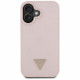Case Guess Grained Hot Stamp Peony Triangle Logo MagSafe for iPhone 16 pink Case Guess Grained Hot Stamp Peony Triangle Logo MagSafe for iPhone 16 pink