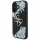 Case Guess Grained Roses Big 4G logo for iPhone 16 black