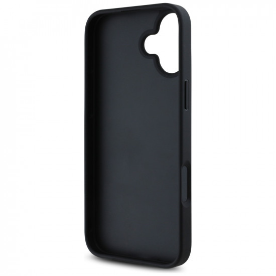 Case Guess Grained Roses Big 4G logo for iPhone 16 black