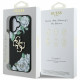 Case Guess Grained Roses Big 4G logo for iPhone 16 black