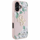 Case Guess Grained Roses Big 4G logo for iPhone 16 pink