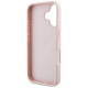 Case Guess Grained Roses Big 4G logo for iPhone 16 pink