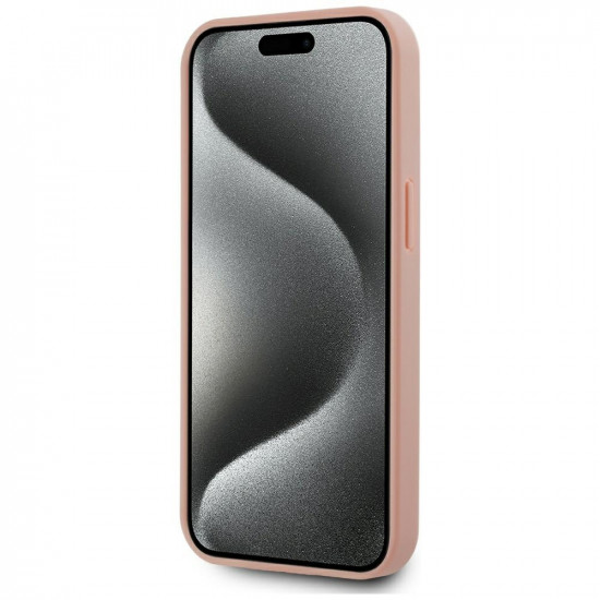 Case Karl Lagerfeld Leather Monogram Metal Logo MagSafe for iPhone 15 pink Case Karl Lagerfeld Leather Monogram Metal Logo MagSafe for iPhone 15 pink