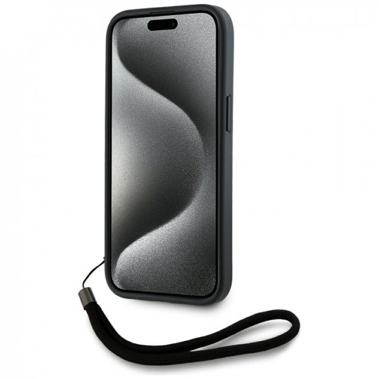 Case Karl Lagerfeld Saffiano Athleisure Stripes Cord for iPhone 15 Pro red
