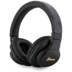 Headphones Guess Bluetooth 4G Leather Tone On Tone Script black