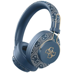 Headphones Guess Bluetooth ENC Metal 4G Logo blue