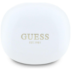 Headphones TWS Guess Flat Classic Logo Electroplated white