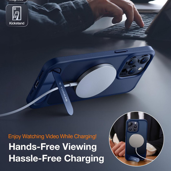 Torras Pstand iPhone 15 Pro Navy Blue
