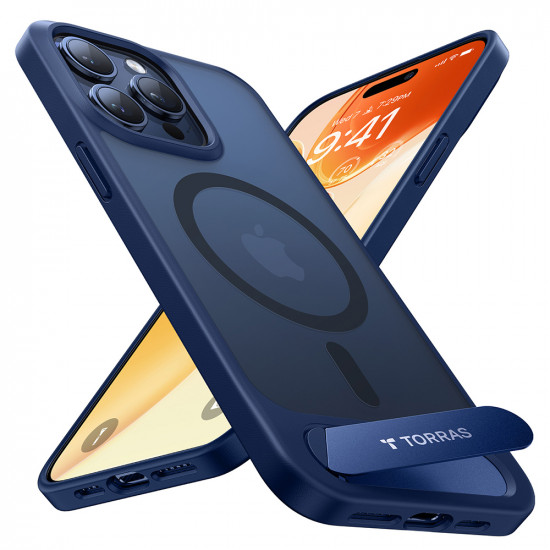 Torras Pstand iPhone 15 Pro Navy Blue