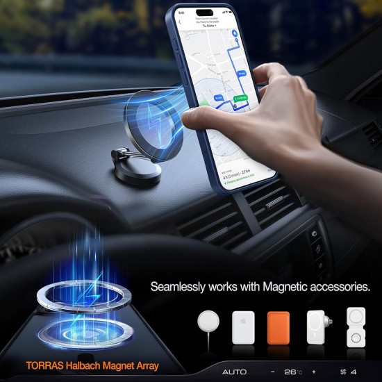 Torras Pstand iPhone 15 Pro Navy Blue