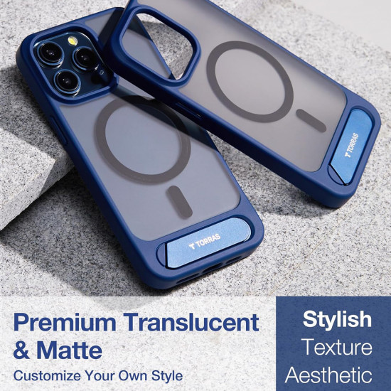 Torras Pstand iPhone 15 Pro Navy Blue