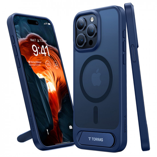 Torras Pstand iPhone 15 Pro Max Navy Blue Torras Pstand iPhone 15 Pro Max Navy Blue