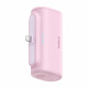 Baseus Power Bank (P10068307413 00) Lightning, Compact Design, 20W, 5000mAh, with Cable Type C Baby Pink Baseus Power Bank (P10068307413 00) Lightning, Compact Design, 20W, 5000mAh, with Cable Type C Baby Pink
