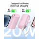 Baseus Power Bank (P10068307413 00) Lightning, Compact Design, 20W, 5000mAh, with Cable Type C Baby Pink Baseus Power Bank (P10068307413 00) Lightning, Compact Design, 20W, 5000mAh, with Cable Type C Baby Pink