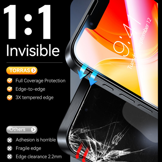 Torras GlassGo Install Master (2 pack) iPhone 16e Clear Torras GlassGo Install Master (2 pack) iPhone 16e Clear