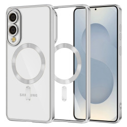 Techsuit Luxury Crystal MagSafe Samsung Galaxy S25 Edge Silver