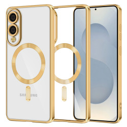 Techsuit Luxury Crystal MagSafe Samsung Galaxy S25 Edge Gold