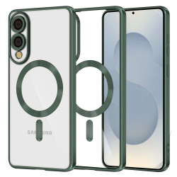 Techsuit Luxury Crystal MagSafe Samsung Galaxy S25 Edge Deep Green