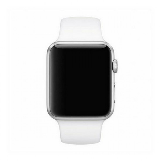 Mercury Silicon Apple Watch Strap 42/44/45mm White Mercury Silicon Apple Watch Strap 42/44/45mm White